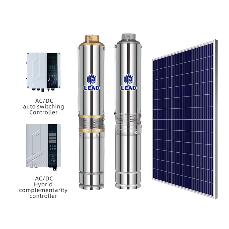 SD Deep Well Well Solar Submersible Pumps AC DC Powered
